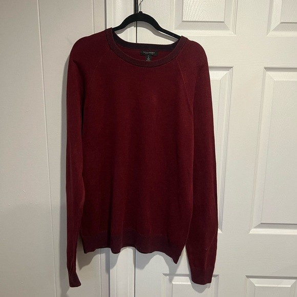 NWOT Banana Republic Men’s Large Tall Supima Cotton Maroon Sweater - Picture 1 of 2